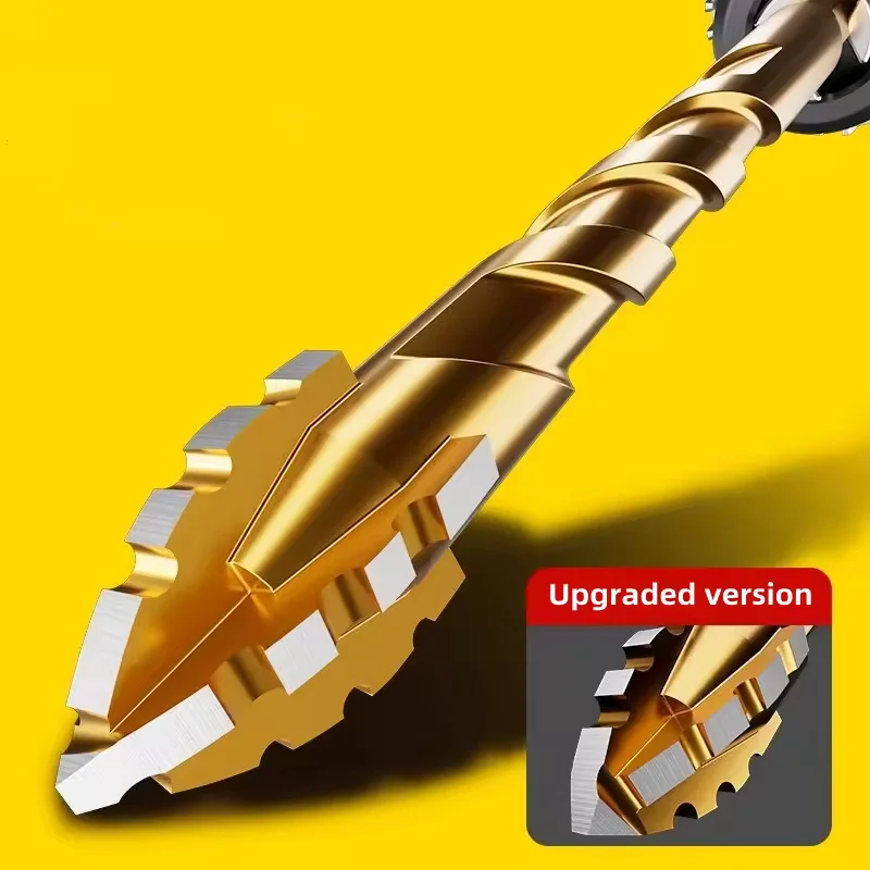 Upgraded Four-Edged Sawtooth Drill Bit for Tile Drilling and Concrete Special Electric Drill Ultra-High Hardness Drill Bit