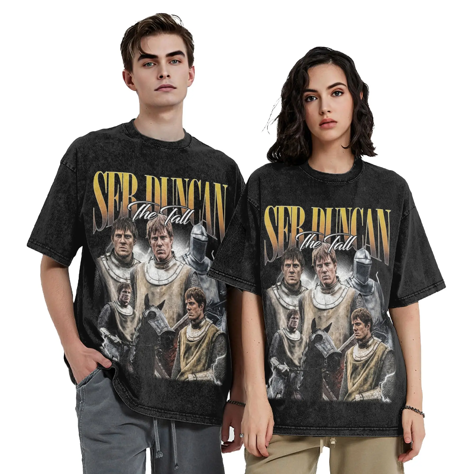 Ser Duncan the Tall A Knight of the Seven Kingdoms T Shirts Hip Hop Washed Oversize T-Shirt Vintage for Men Streetwear Tee Shirt