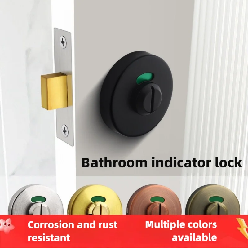 

Замок-индикатор для ванной комнаты, коммерческий безключевой дверной замок, универсальный замок для раздвижных дверей, нержавеющая сталь, комплект замков для туалетных дверей, ручка-защелка