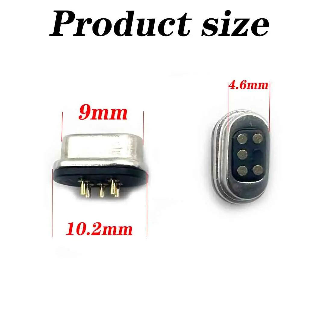DC Magnetic Pogo Pin Connector 5V 2A 2Pin 3Pin 4Pin 5Pin 6Pin Spacing 2.54mm Pogopin Male Female Spring Loaded DC Power Socket