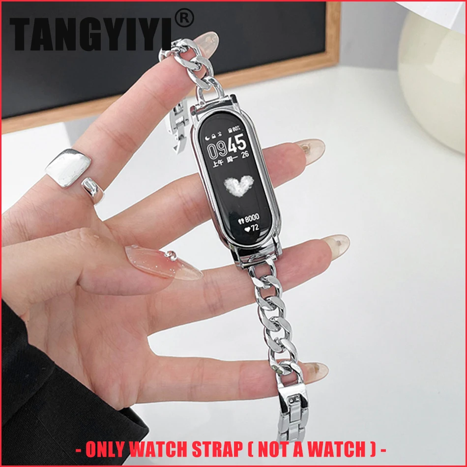 Metal Strap For Xiaomi Mi Band 10 9 8 7 6 5 4 3 Wrist Fashion Luxury Ultra Slim Stainless Steel Bracelet Replacement Watch Band