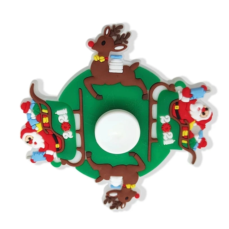 

Children Antistress Christmas Elk Santa Claus Spinning Gifts Fidget Spinner Adult Stress Relief Hand Spinner Sensory Fidget Toys