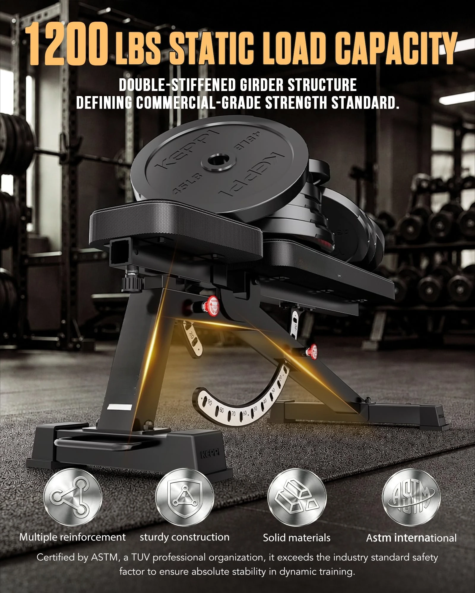 FID Adjustable Weight Bench,1200LBS Workout Bench for Home Gym