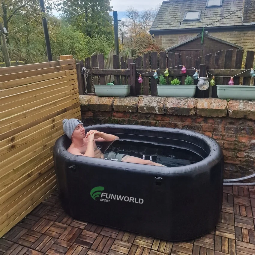 

Portable Ice Bath Tub For Ahletes All-weather Cover Inflatable Ice Bath For Outside Cold Recovery