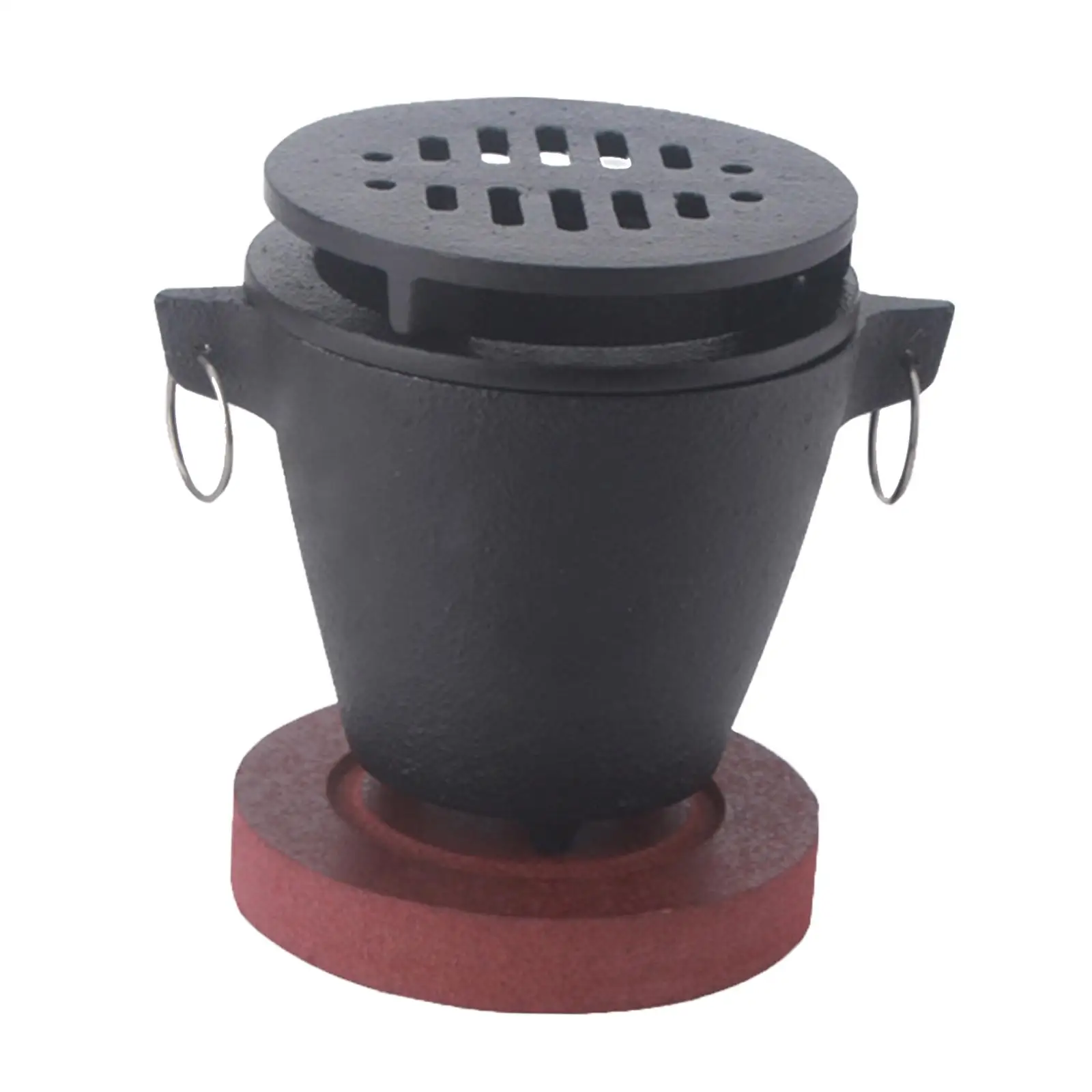 Happy Barbecue Furnace with Wooden Base for Pudding Platters Appetizers BBQ