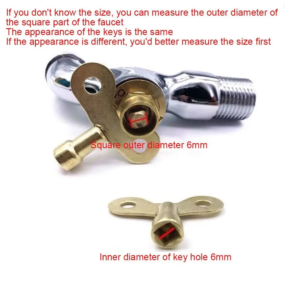 4PCS Square Spool Faucet Accessories Outdoor Faucet Key Venting Air Valve Radiator Plumbing Bleed Bleeding Key