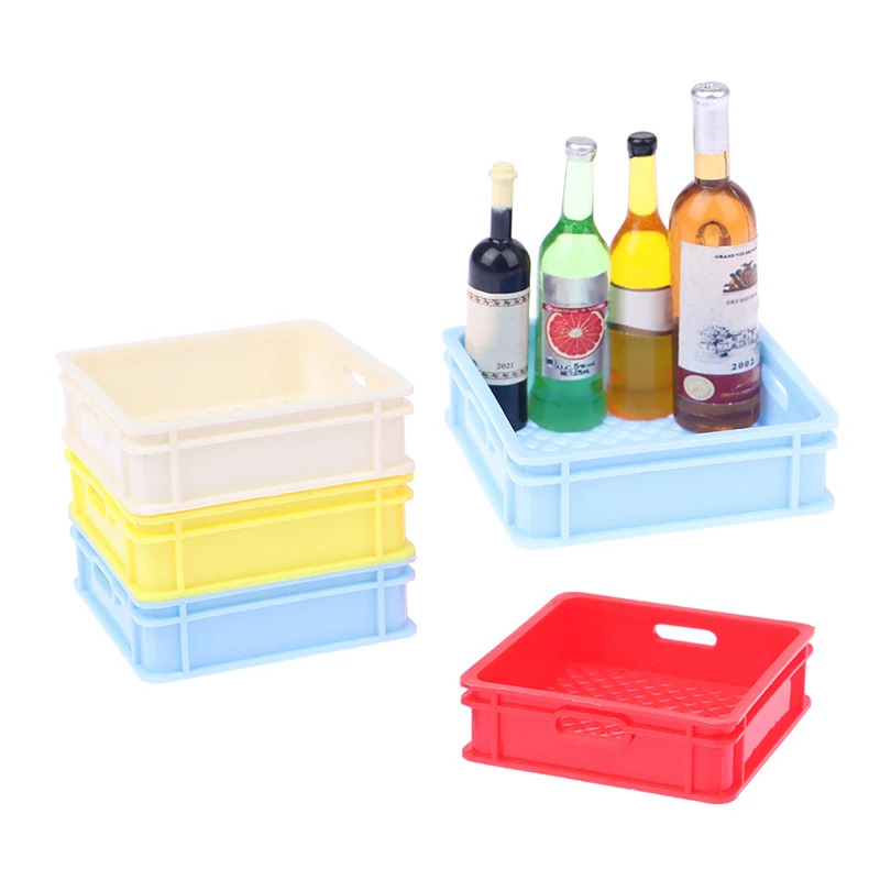 1:12 Cestino in miniatura per casa delle bambole Cestino per alimenti Cestino per bevande/birra/cestino per caffè Modello Decorazione da cucina Giocattolo Accessori per casa delle bambole