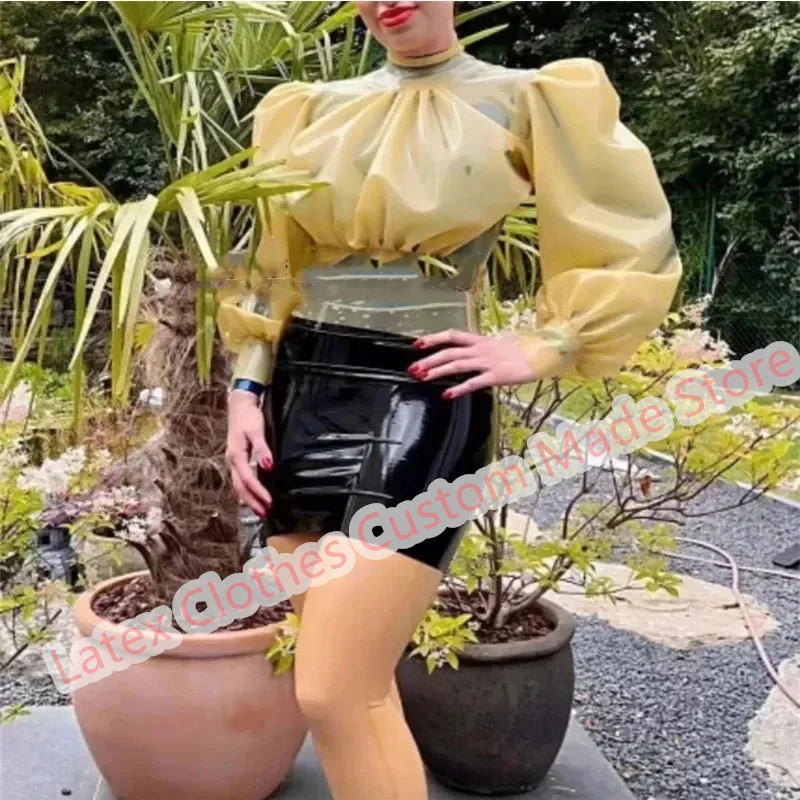 

Handmade Latex Top Rubber Suit Women Cosplay Costumes Sexy Lingerie for Women