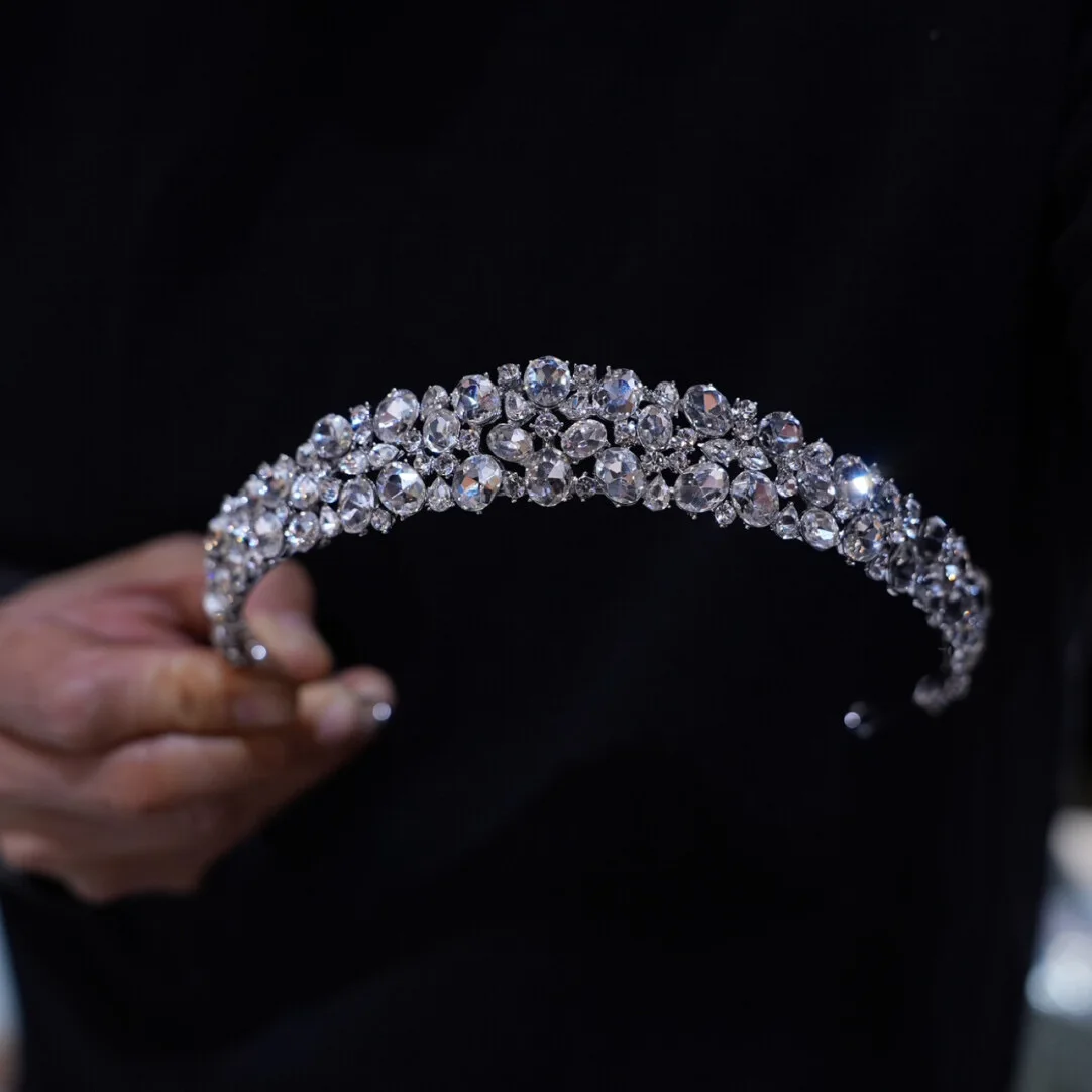 

Sparkle Woman Bridal Tiaras Headpieces Wedding Headbands for Brides Evening Hair Accessories