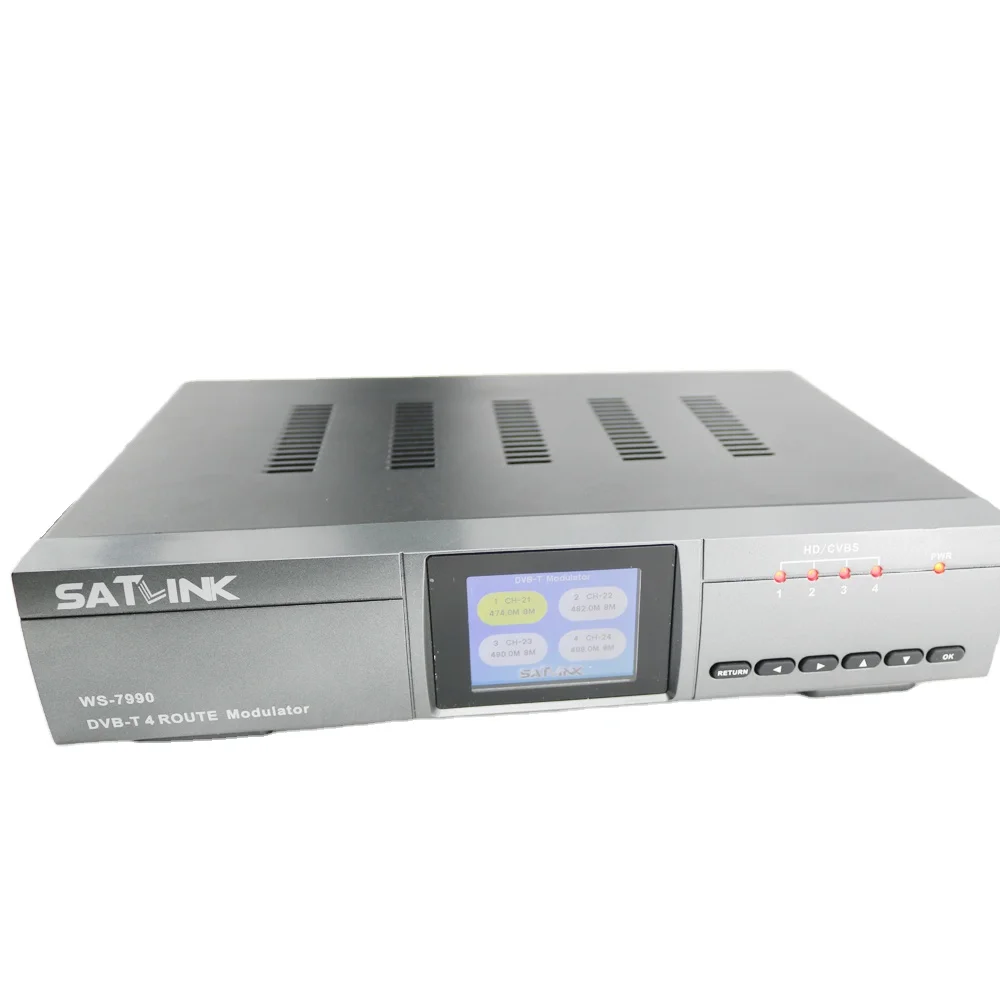 Satlink WS-7990 DVB-T 4 Route Modulator Convert HD Signal to DVB-T MPEG4 Signal Finder WS7990