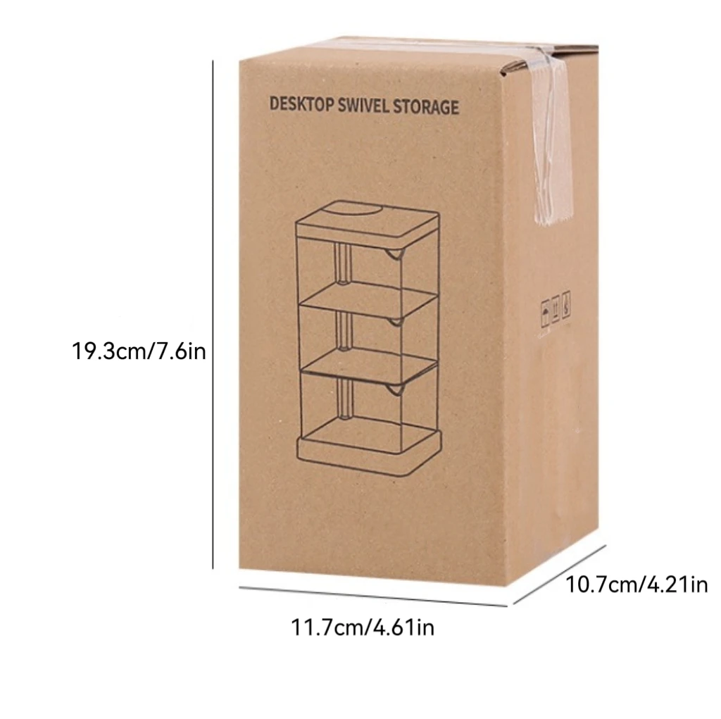 [Коробка для хранения пудры 1 шт.] 1 шт. пластиковая коробка для хранения пудры, настольный вращающийся органайзер для макияжа, пылезащитный специальный макияж E