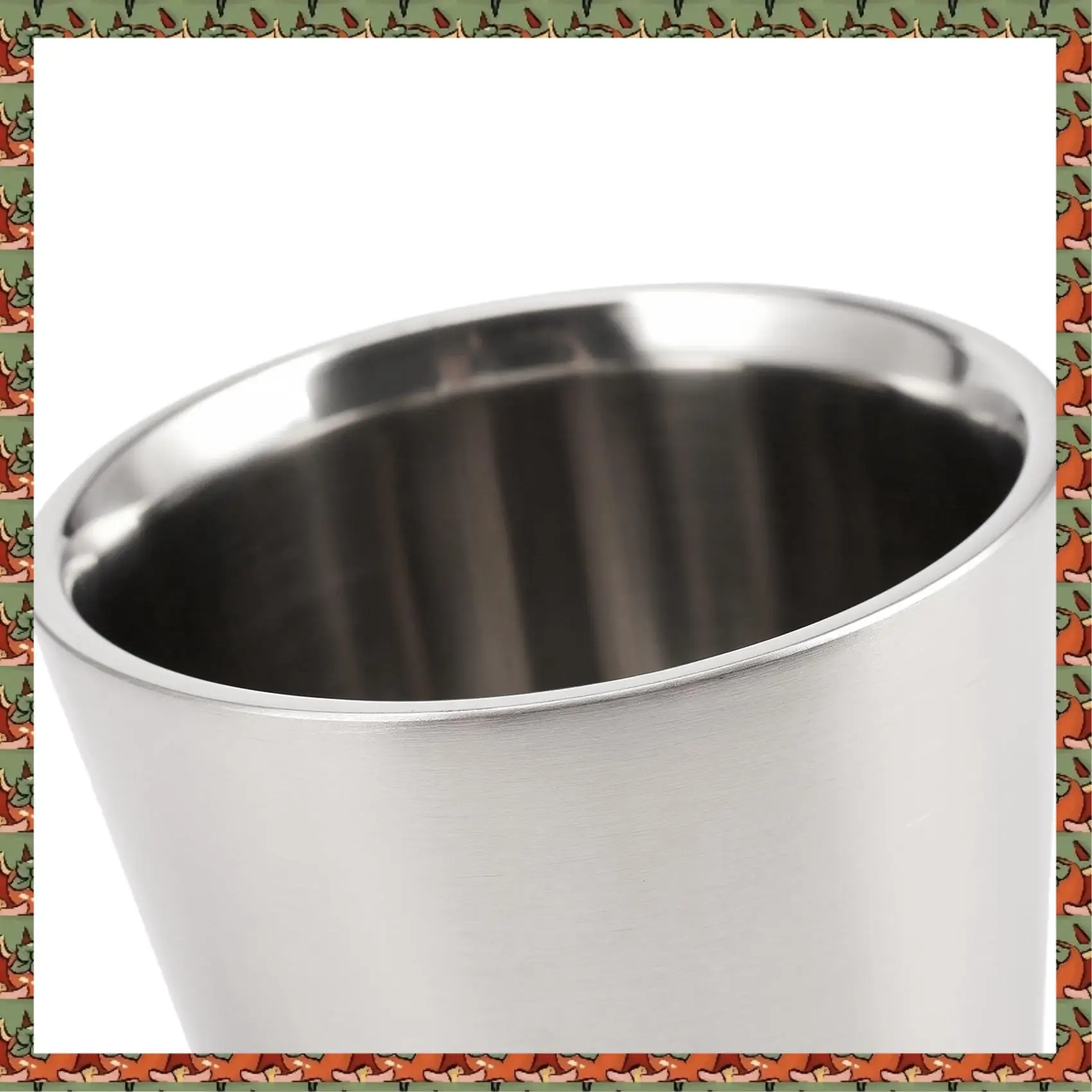 

ABLQ 2X 340 Ml Stainless Steel Copper Plated Coffee Cup Double Layers 304 High Temperature Resistance Milk Tea Mug Silver