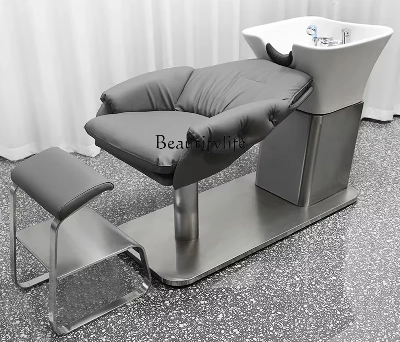 

Ceramic Basin Massage Half Lying Flushing Bed Hair Saloon Dedicated Fiberglass