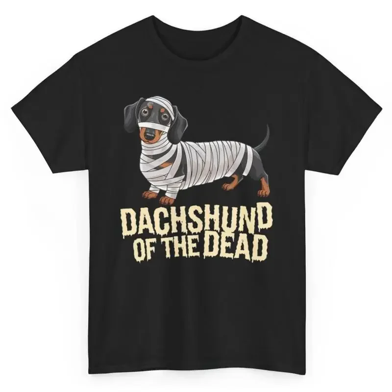 Mummy Dachshund Halloween T Shirt Of Dead Spooky Season Funny
