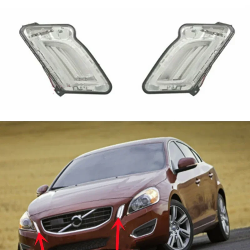 

For Volvo V60 S60 2011-2013 Front Bumper DRL Day Driving Light Daytime Running Auxiliary Lamp