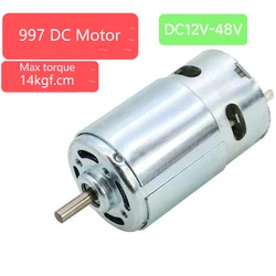 997 Powerful DC Motor Input Voltage DC12-24-36-48V High Speed Motor Silent Ball Bearing Motor