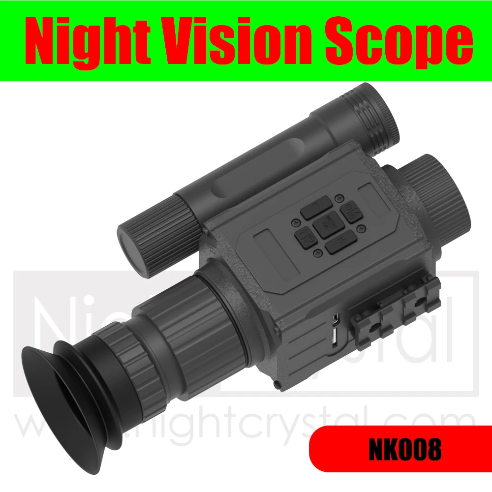 Megaorei NK008 Telescope Monocular Hunting Night Vision Scope, Video Camera with 1080p Footage & 1.4inch OLED Screen & IR Light