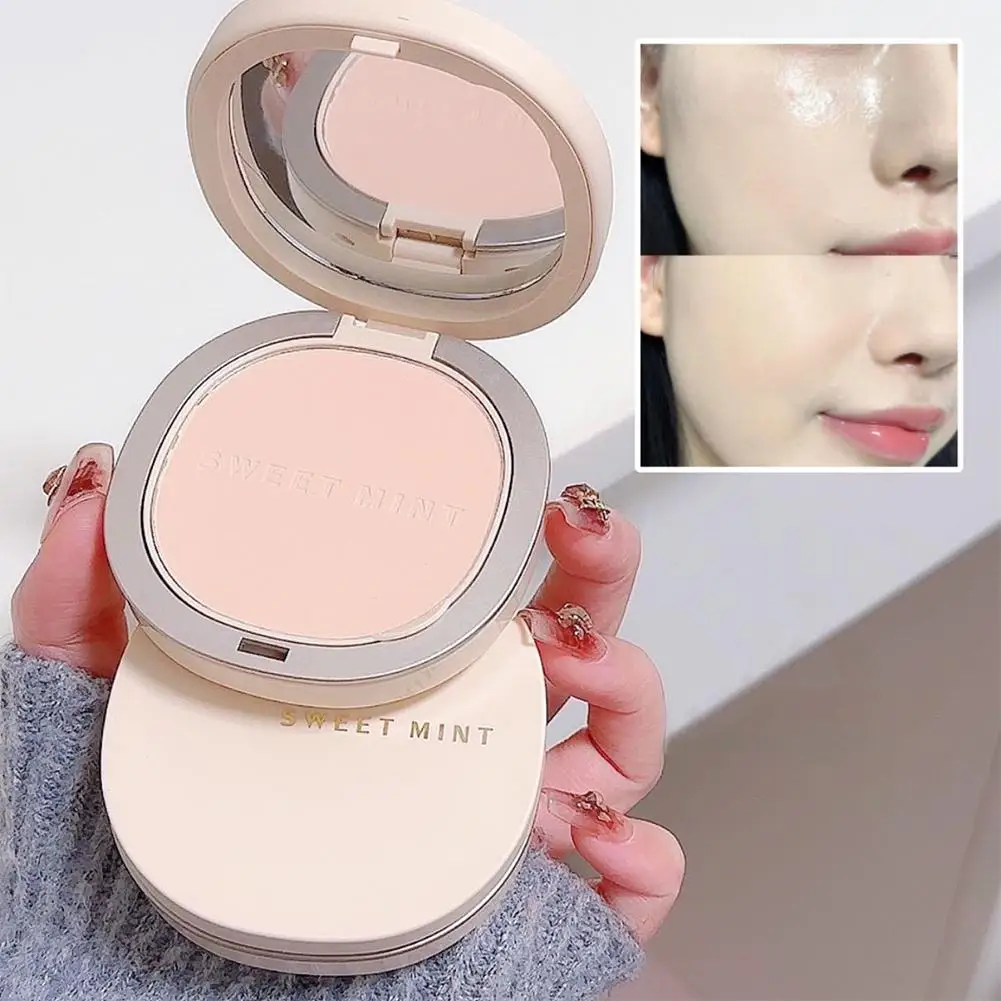 Transparent Pressed Powder Waterproof Lasting Oil Control Setting Foundation Makeup Powder Compact Coverage Cosmetics Face N6J0