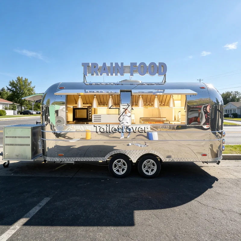 

Мобильный фудтрак-прицеп с полной комплектацией, настраиваемый, складной контейнерный фургон для хот-догов и фастфуда, в продаже