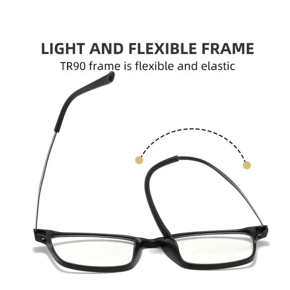 Hochwertige Lesebrille aus reinem Titan für Herren, Anti-Blaulicht-Presbyopie-Brille mit Dioptrien 0,00–4,00 – Detail 5