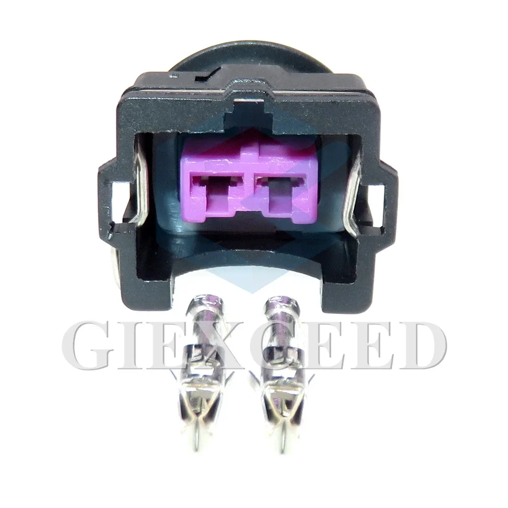 2 Sets 2 Pin AC Assembly Automobile Unsealed Connector Car Modification Adapter Auto Wire Harness Socket with Terminal