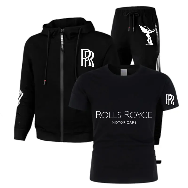 

Men's hooded jacket, warm jacket, zippered jacket+sports pants set, two-piece jogging jacket, casual set, men's clothing