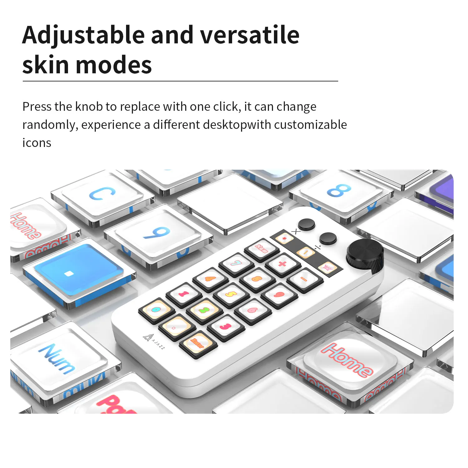 Ajazz N1 teclado Macro programable Panel de consola multifuncional Assistente botón personalizado Mini teclado para PC portátil