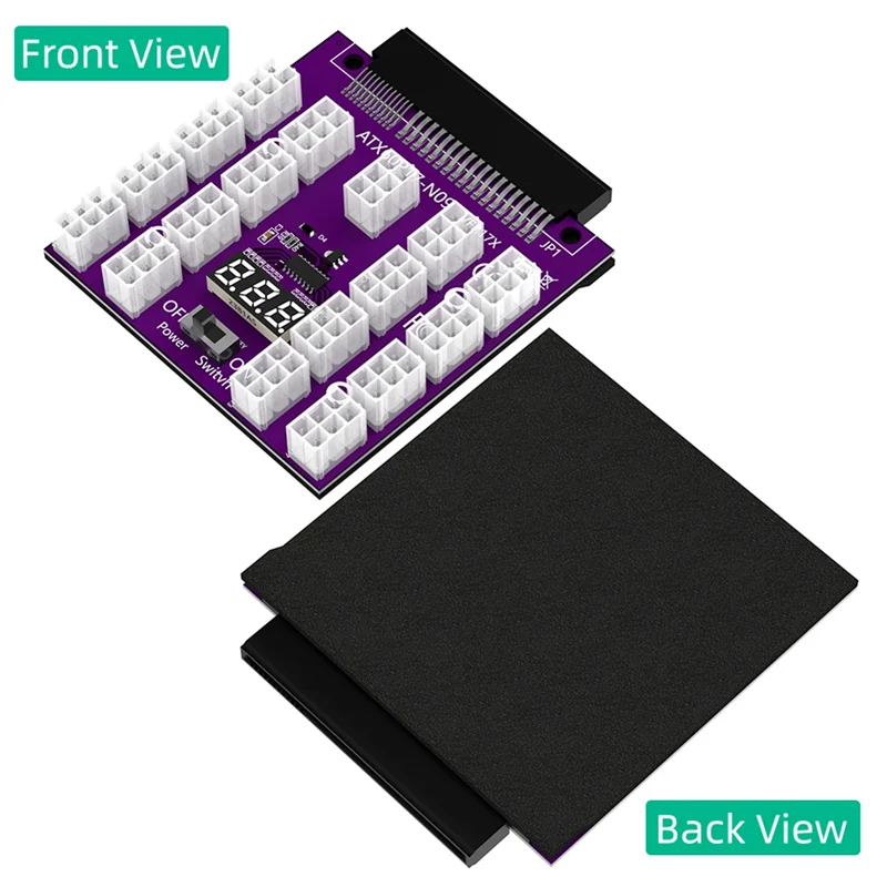 ATX 17X6Pin إمدادات الطاقة لوحة القطع محول محول 12 فولت لتعدين Ethereum BTC