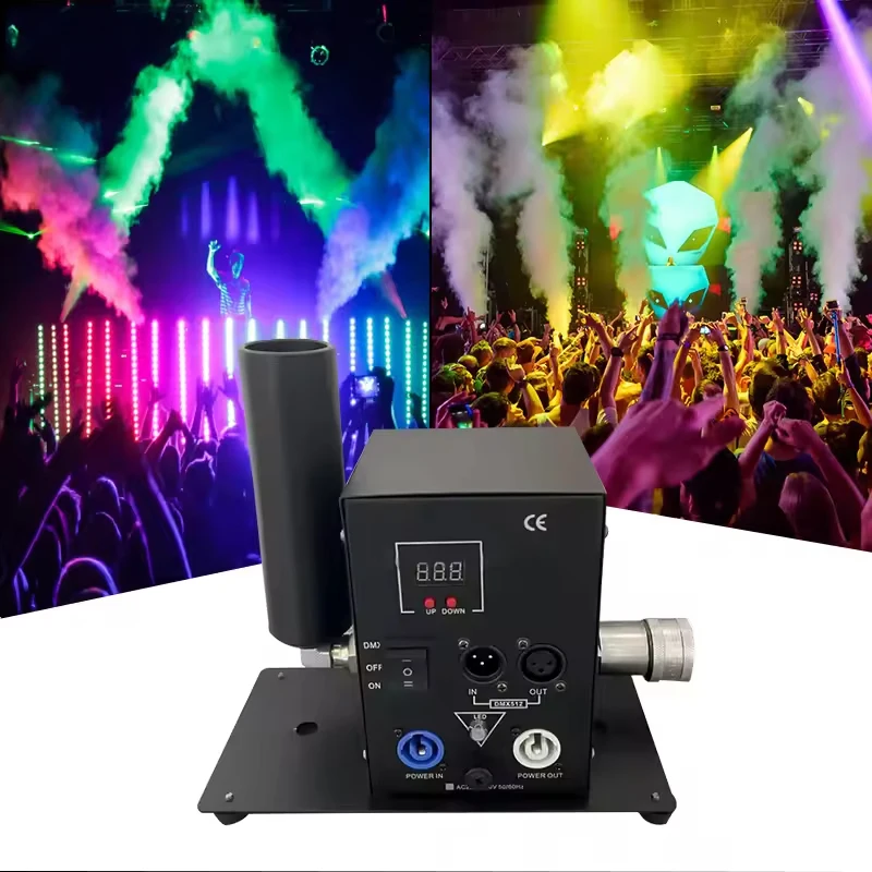 2PCS Single Barrel Stage Effect Co2 Jet Smoke Machine DMX512 Control Cannon Co2 Jet Fog Machine for Stage DJ Disco Bar Nightclub