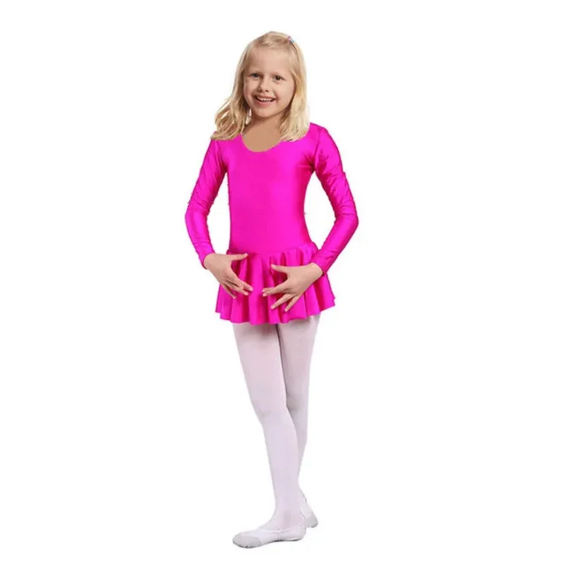 Vestido de ballet de manga larga para niñas, ropa de baile para niños, disfraces de ballet para niñas, leotardo de baile para niñas, Ropa de baile para niñas