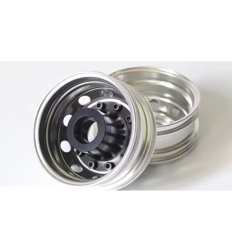 タミヤRCトラックティッパー、スカニア770S 56368アクトロス車用、1:14スケールアルミ合金ホイール20mmベアリングハブリム2個