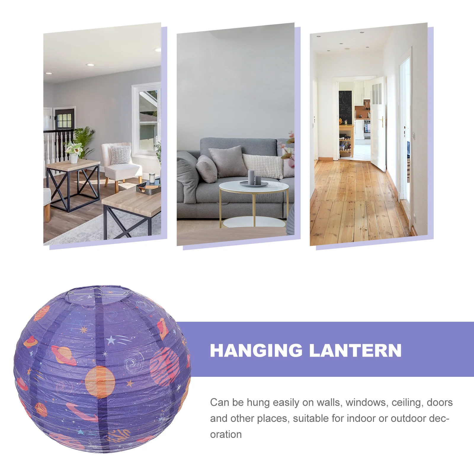 

Space Theme Paper Planets Lantern Hanging Decor for Kindergarten Party Festival Garden Lawn Yard Decorations Hanging Planets