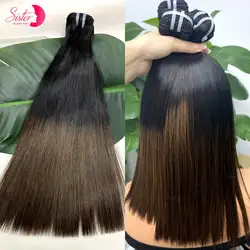 16A Double Drawn Bone Straight Raw Vietnamese Human Hair Bundles 24 26inch 100% Unprocessed Raw Virgin Hair Extensions for Women