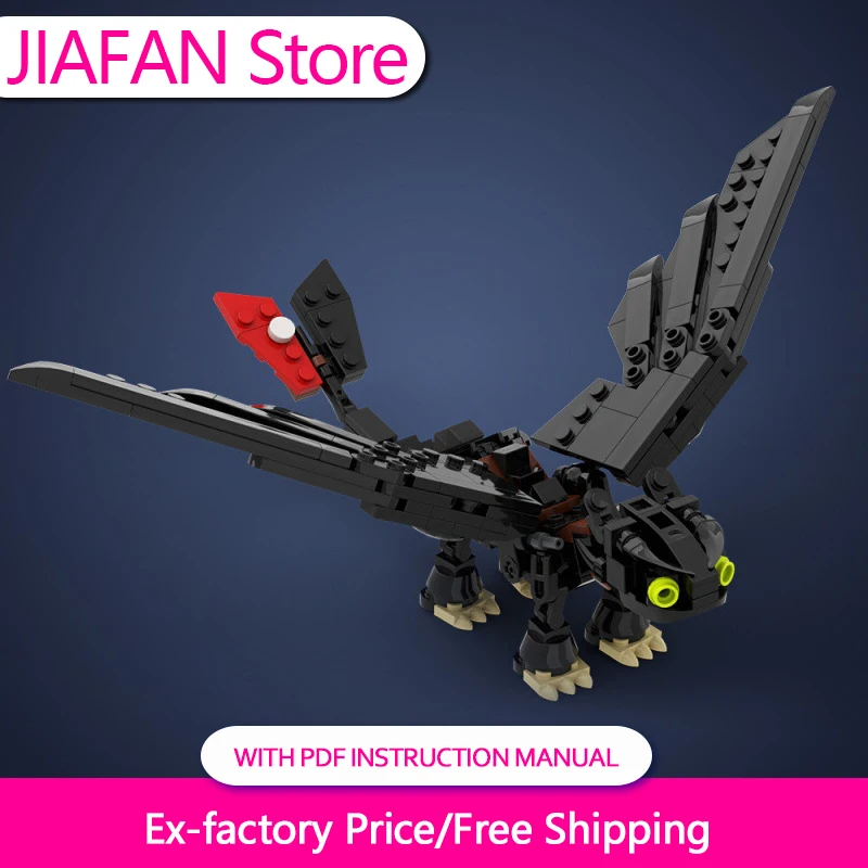 

Black Little Dragon MOC Building Blocks Toy – Building Set for Kids and Adults, Gift, Desktop Ornament A2143, Sci-Fi Series