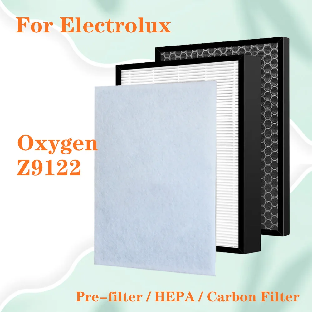 Replacement HEPA Filter and Activated Carbon Filter for Electrolux Oxygen Z9122 air purifier to filter PM2.5,odor