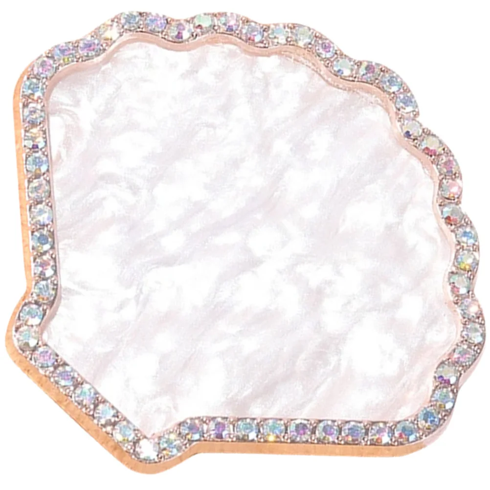 Harz-Nagelkunst-Anzeigetafel, helle Farbe, Strasssteine, dekoratives Tablett zum Mischen von Lidschatten, Lippenstift, Nagellack, Make-up, Mischen