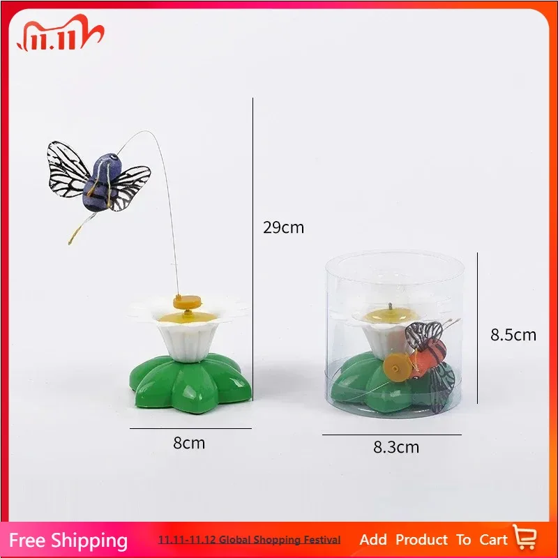 

1PC Automatic Electric Butterfly Cat Toy with Rotating Flying Hummingbird Funny Intelligence Training Pet Toy (Random Color)