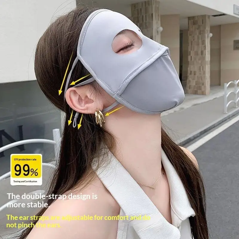 〔BGS3〕1/4個入り日焼け止めマスク女性用UV保護フルフェイス夏用高効率UV保護フルフェイス保護マスク 1