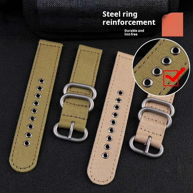 سوار ساعة رجالي سريع التحرير ، حزام ساعة قماش بديل ، رمادي ، أزرق ، نايلون ، 20 من ، 22 من ، H68201993 ، تيميكس ، مواطن ، كاكي