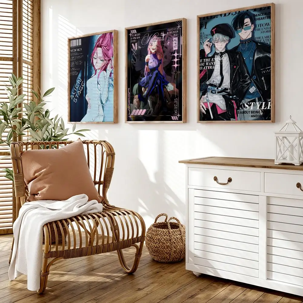 A-ALIEN STAGE Poster Wall Stickers HD Painting Self Adhesive Art Decals for Bedroom Living Room Home Decor