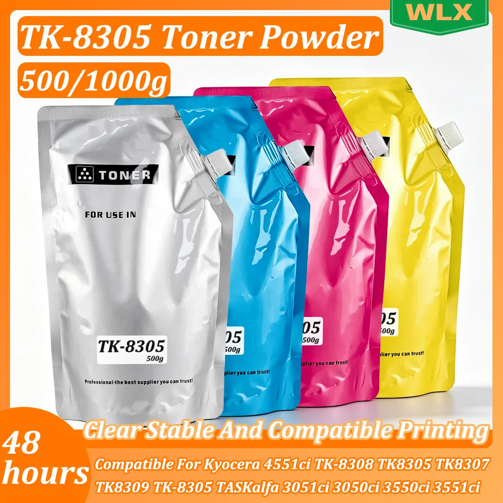 1000g/500g TK8308 TK8305 TK8307 TK8309 TK-8305 Toner Powder Compatible for Kyocera TASKalfa 4551ci 3051ci 3050ci 3550ci 3551ci