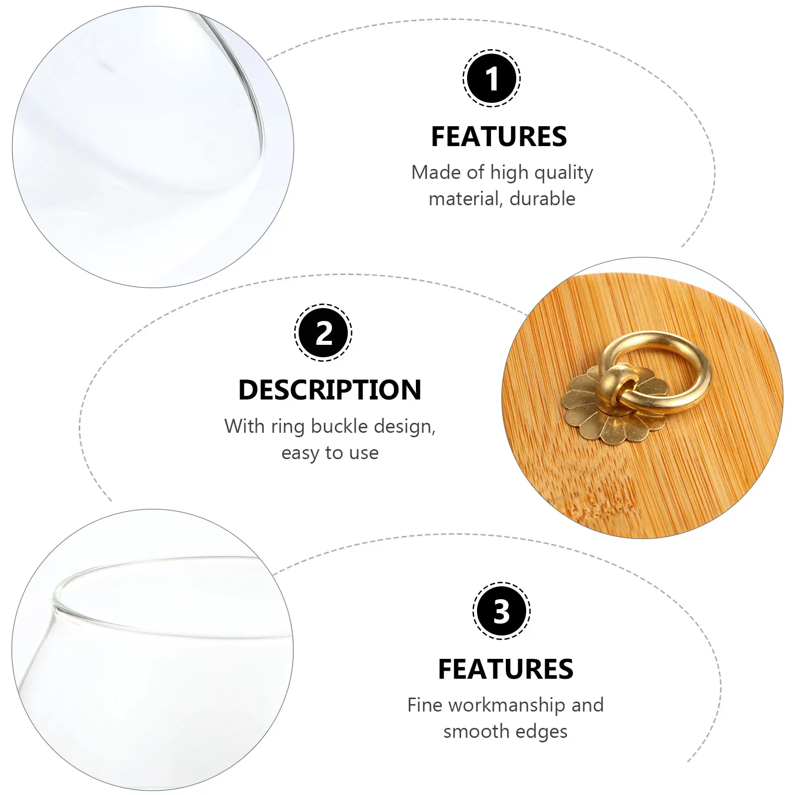 

1Pcs 500ml Glass Seal Jar Airtight Fresh-Keeping Transparent Canister for Coffee Tea Dried Fruits Nut Storage Containers