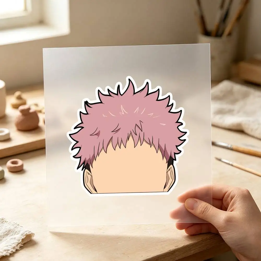 Anime Itadori Yuji Minimalist Waterproof Stickers For Decorating Car Windows Motorcycles And Computers.