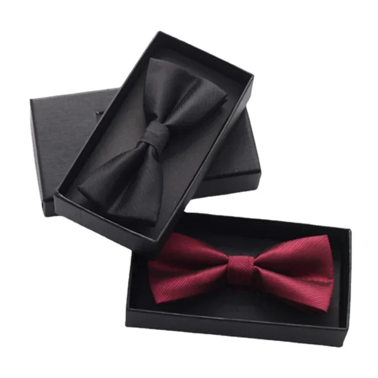 Men's formal bridegroom wedding bow tie best man wedding dress British bow black burgundy dark twill