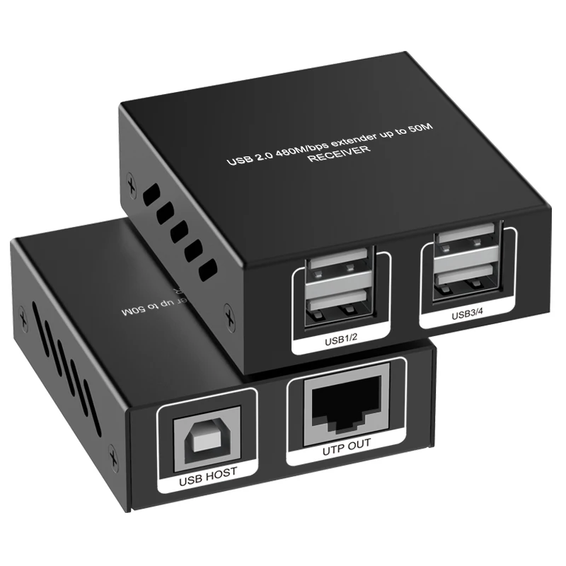 

4k60 HDMI 2.0 USB Extender Support KVM Extender Transmission Distance 50M hdmi Kvm Extender POE Power Supply