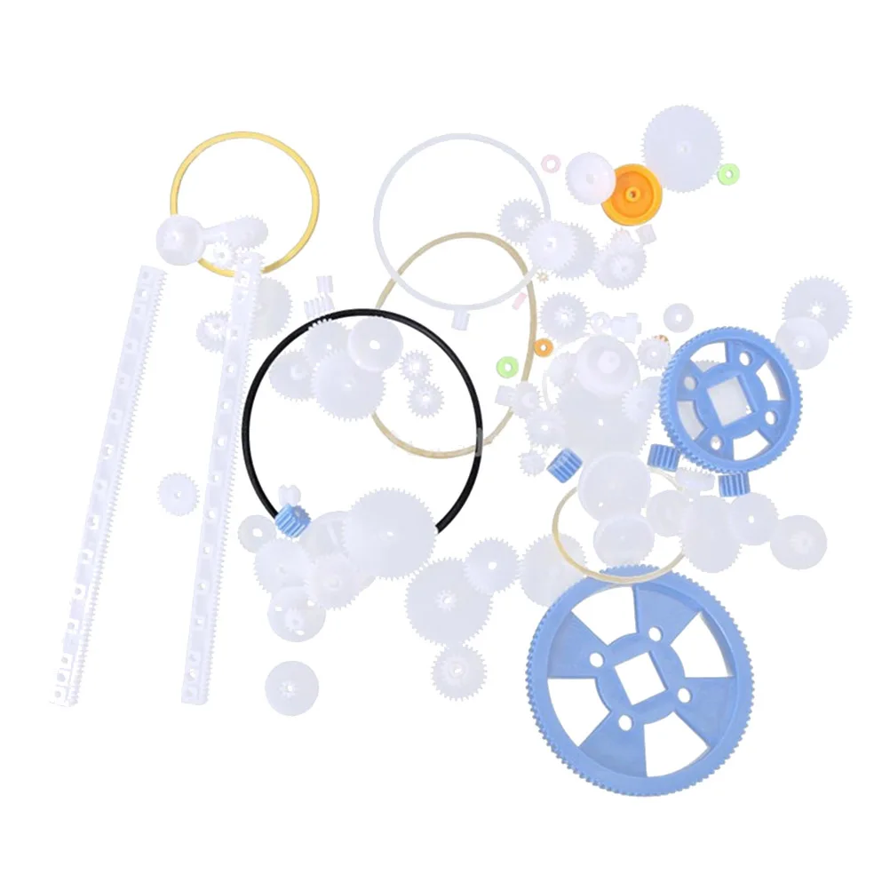

80pcs Robot Parts Plastic Gear Package Parts Gear Assortment Set for DIY Mechanical Model Gear Toy Car Accessories