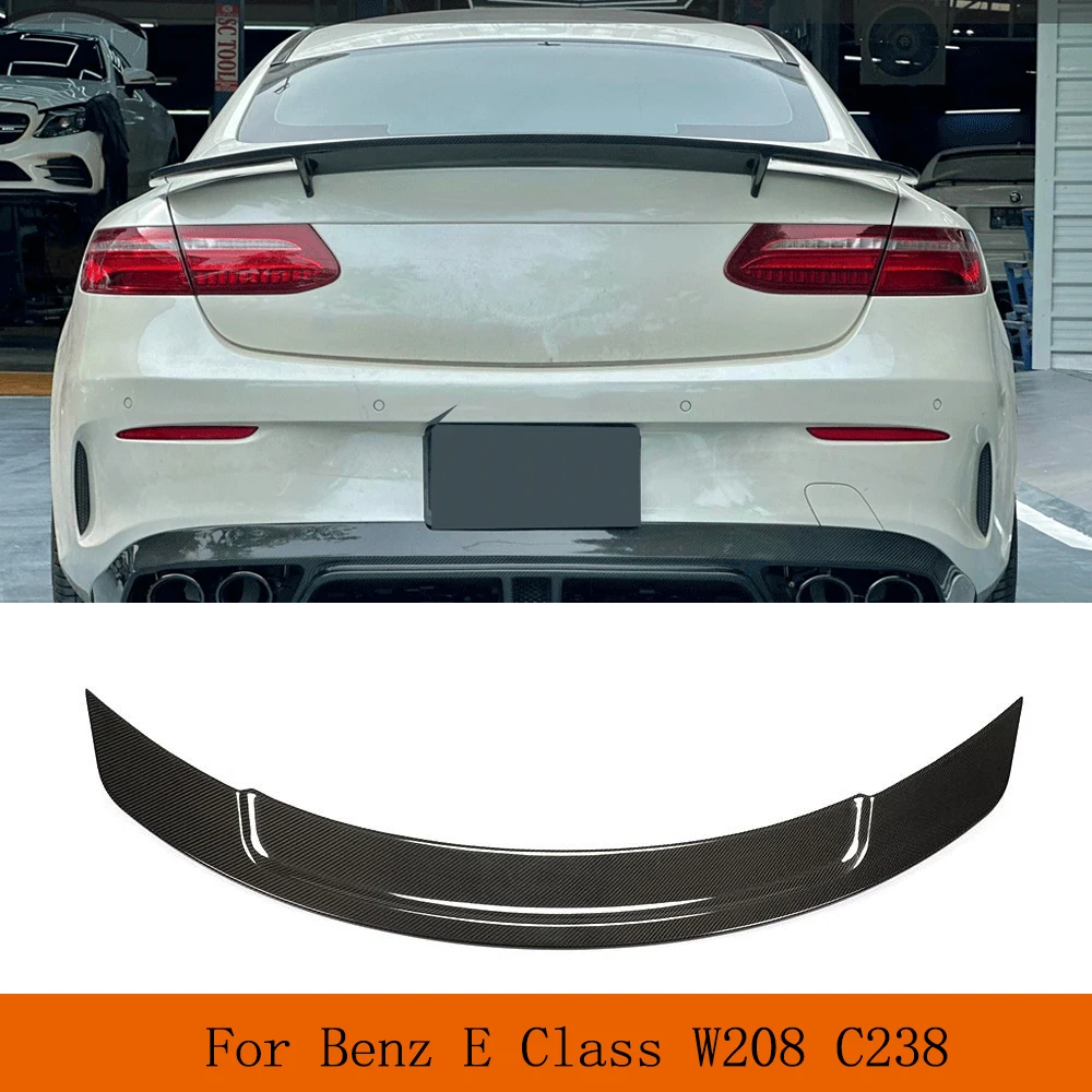 Car Rear Trunk Racing Spoiler Boot Lip Wing For Mercedes Benz W208 C238 E400 E500 E53 2017-2021 Carbon Fiber Rear Trunk Lip