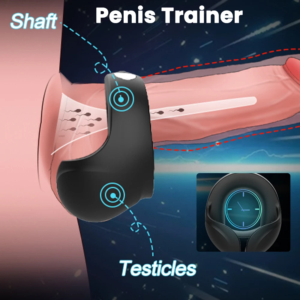 Testicle Massager Vibrator for Men Sexy Toys Penis Cock Ring Silicone Penisring for Men Couple Lock Ring Men\'s Adult Goods