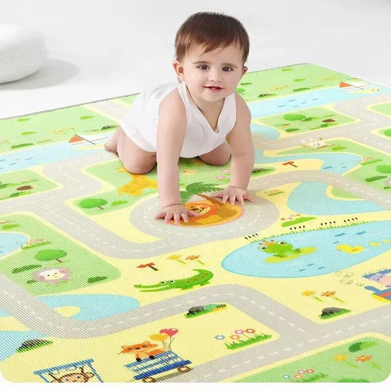 Baby Crawling Play Mat, Tapete Dobrável Grosso, Tapete de Segurança para Crianças, Kids Rug, Playmat, 2 Espessura para Escolher, New EPE