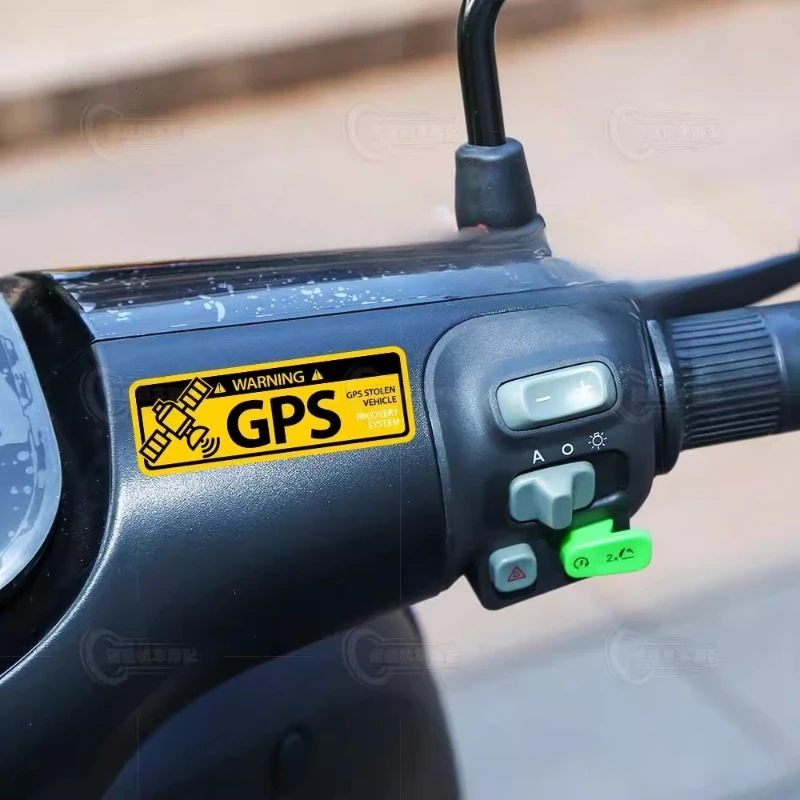 Car Wrap Satellite Positioning Anti-theft Warning Sticker Motorcycle Stickers Film Covering Accessories Decal Items Exterior